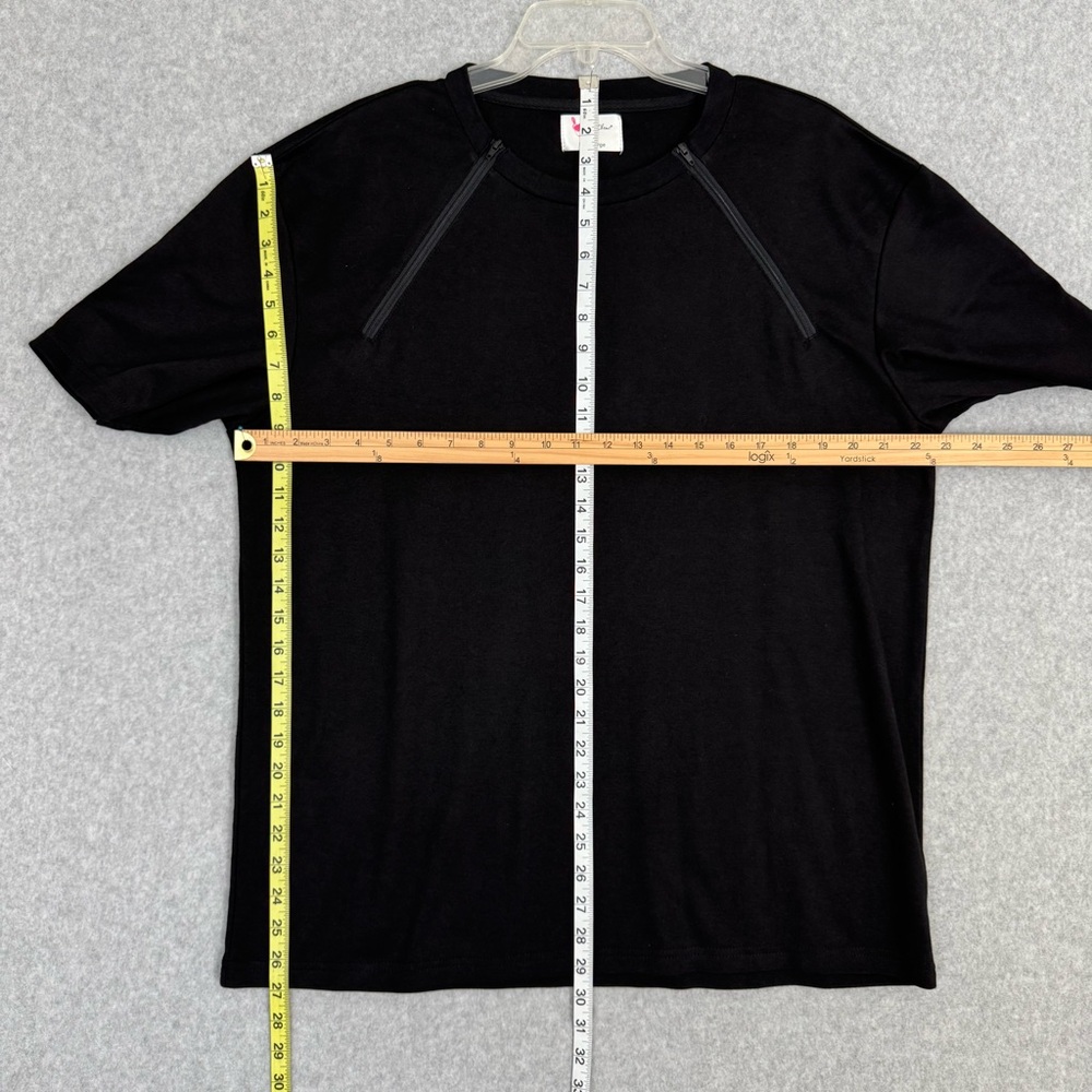 Comfy Chemo Men Large Chemotherapy Port Access Shirt Zipper Front Short Sleeves - Picture 13 of 15